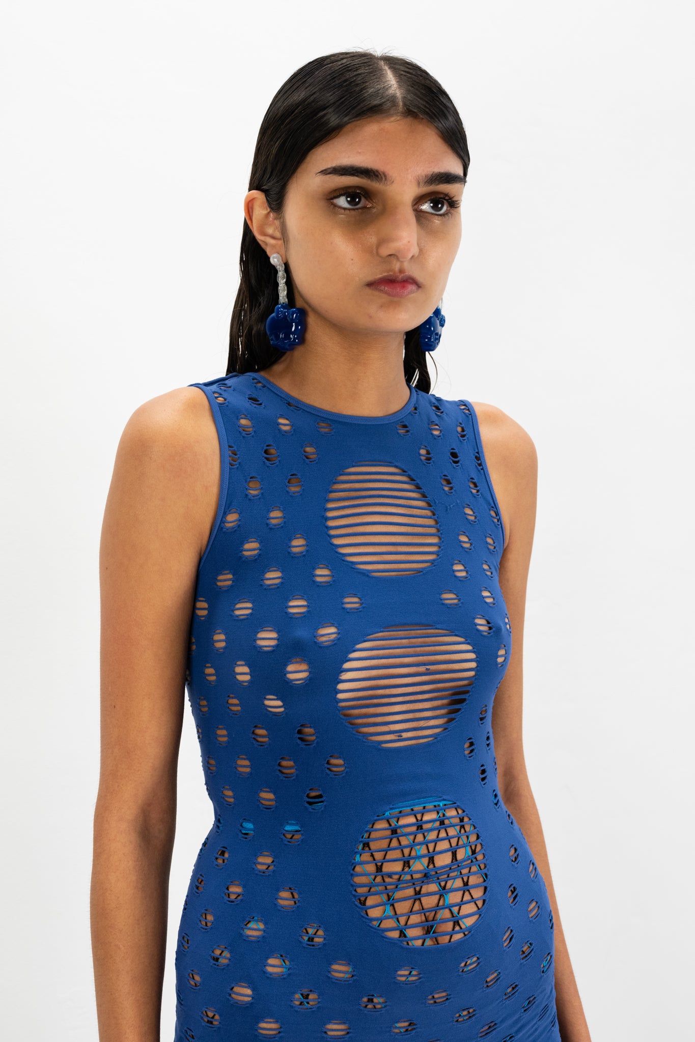 PERFORATED MINIDRESS