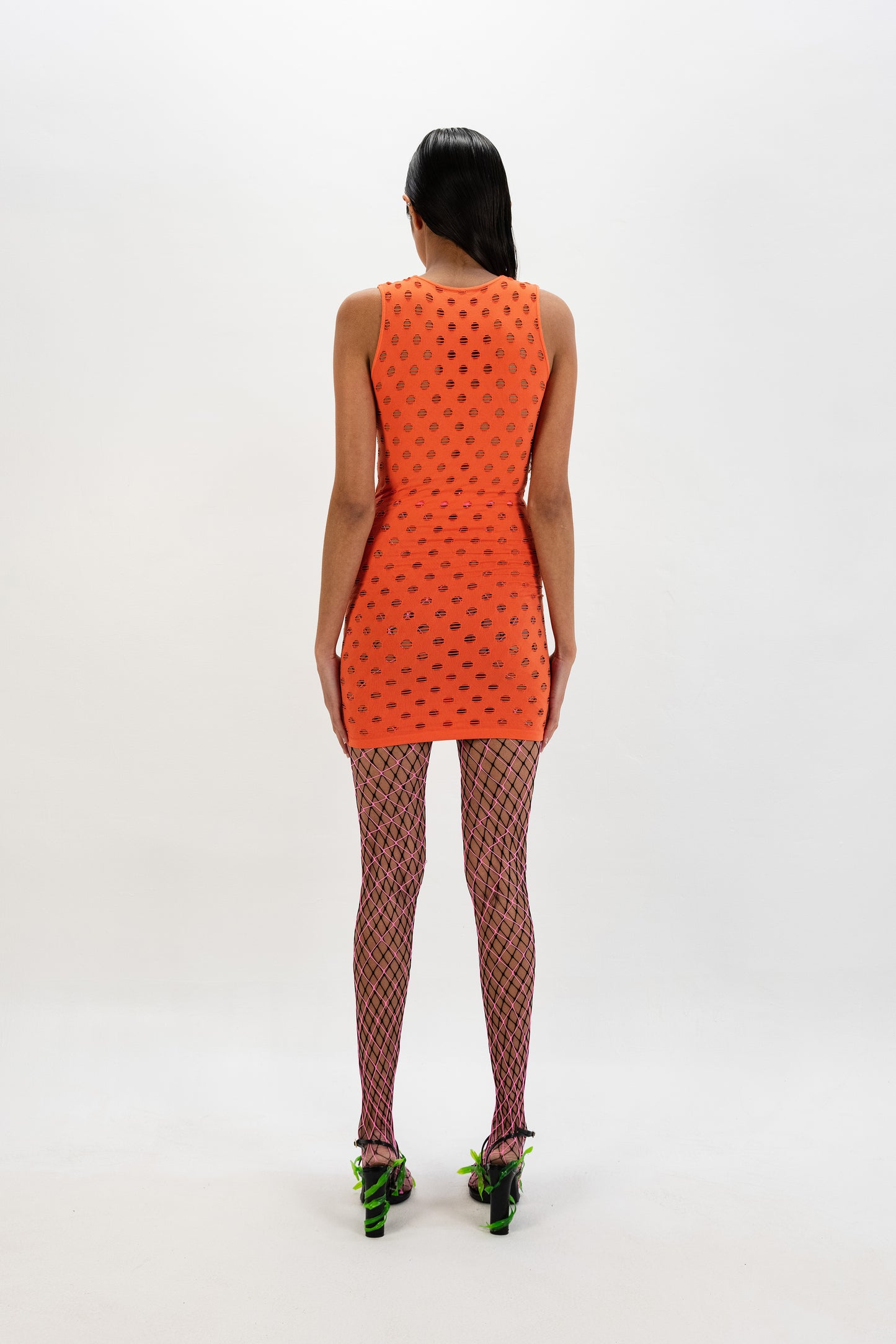 PERFORATED MINIDRESS