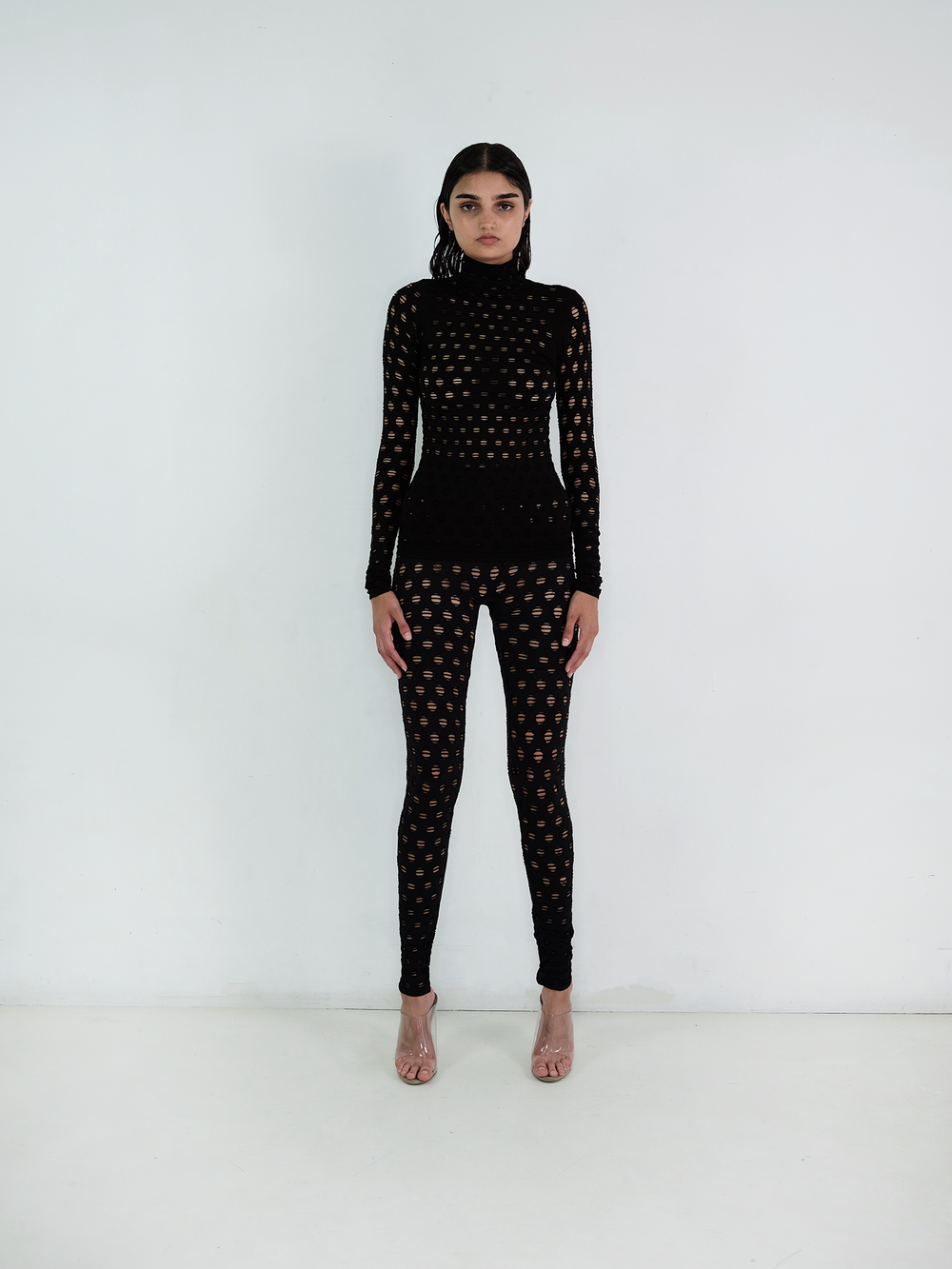 PERFORATED TURTLENECK