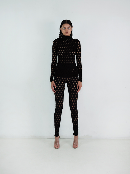 PERFORATED TURTLENECK